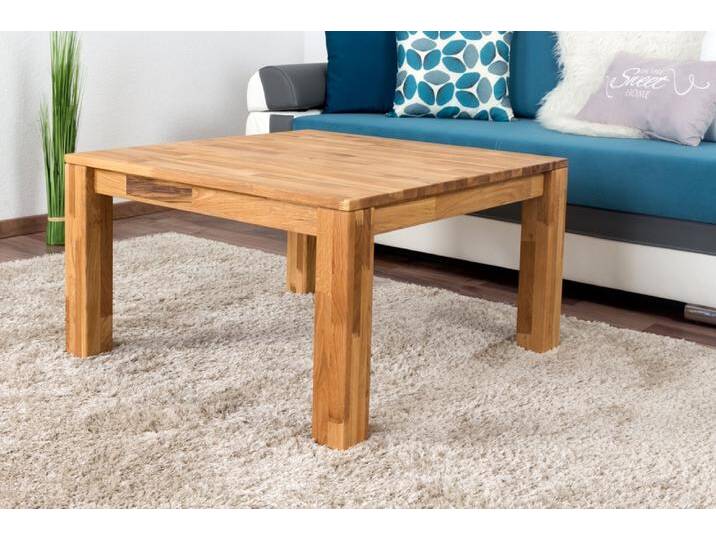 Couchtisch Wooden Nature 419 Eiche massiv - 45 x 80 x 80 cm (H x B x T) von easyMÖBEL