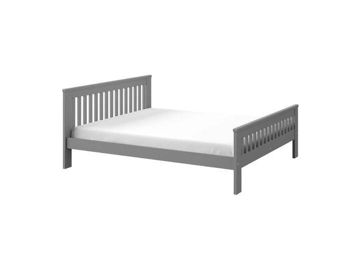 Doppelbett / Gästebett Caesio 04, massiv, Farbe: Anthrazit - Liegefläche: 180 x 200 (B x L) von easyMÖBEL