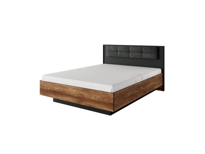 Doppelbett / Gästebett Jendouba 02 Farbe: Kastanie / Anthrazit gepolstertes Kopfteil Liegefläche: 160 x 200 ABS-Kantenschutz Bettkasten f Doppelbett / Gästebett Jendouba 02 Farbe: Kastanie / Anthrazit gepolstertes Kopfteil Liegefläche: 160 x 200 ABS-Kantenschutz Bettkasten f von easyMÖBEL