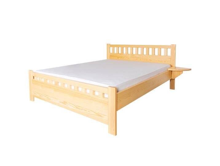 Doppelbett / Gästebett Kiefer massiv Vollholz natur 67, inkl. Lattenrost - Abmessung 160 x 200 cm von easyMÖBEL
