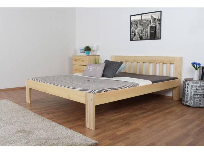 Doppelbett / Gästebett Kiefer massiv Vollholz natur 75, inkl. Lattenrost - 160 x 200 cm (B x L) von easyMÖBEL