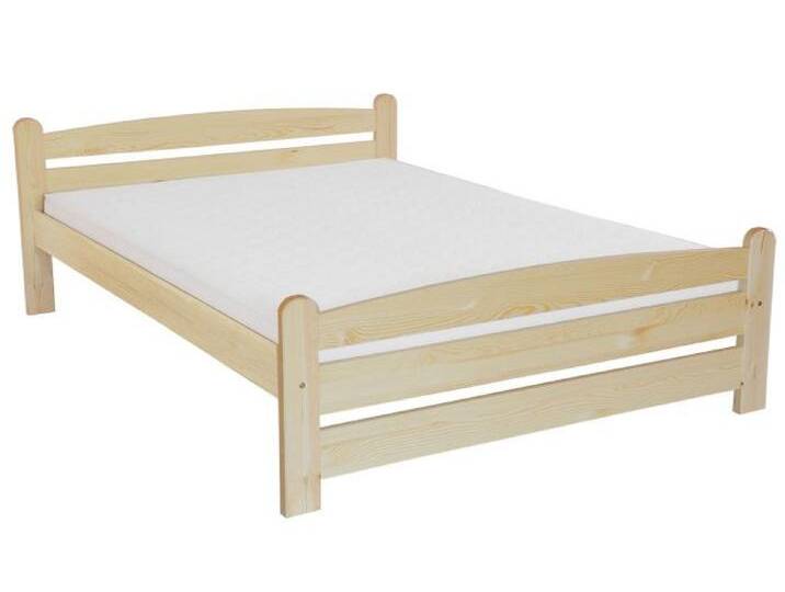 Doppelbett / Gästebett Kiefer massiv Vollholz natur 83, inkl. Lattenrost - Abmessung 160 x 200 cm von easyMÖBEL