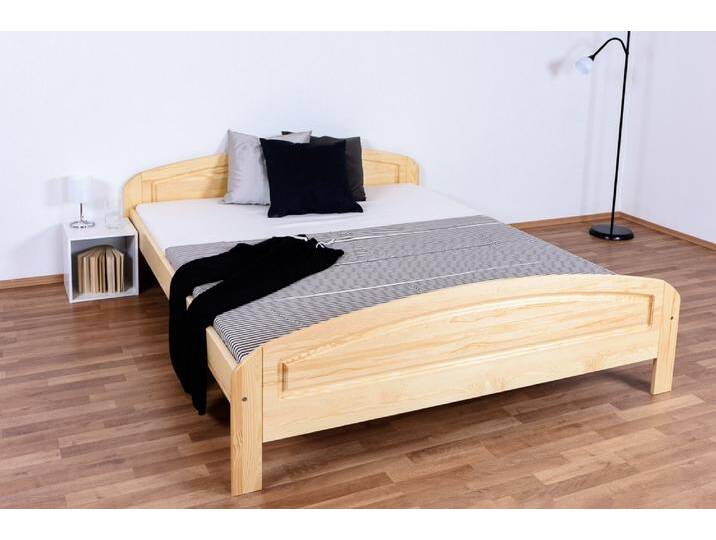 Doppelbett / Gästebett Kiefer massiv Vollholz natur 87, inkl. Lattenrost - 160 x 200 cm (B x L) von easyMÖBEL