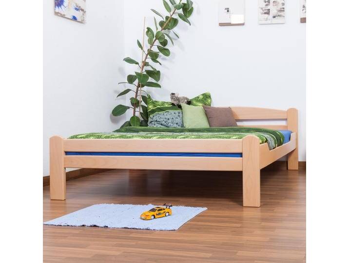 Doppelbett Easy Premium Line K4, 160 x 200 cm Buche Vollholz massiv Natur von easyMÖBEL