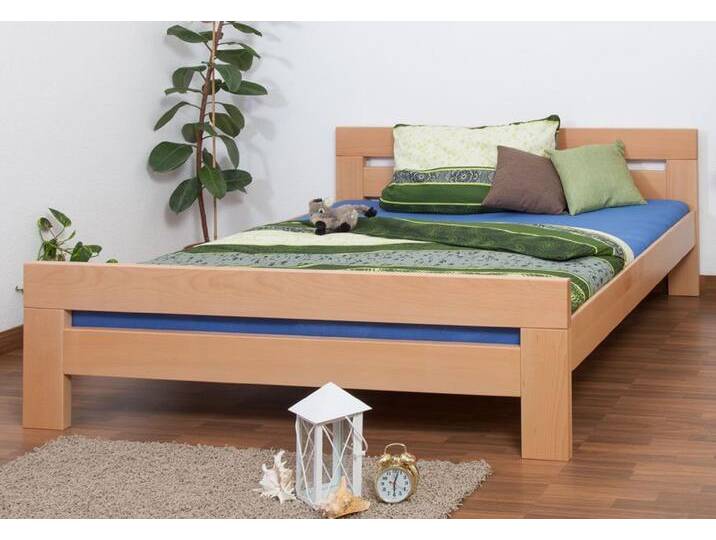 Doppelbett Easy Premium Line K6, 180 x 200 cm Buche Vollholz massiv Natur von easyMÖBEL