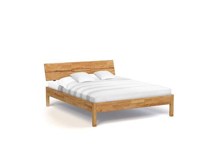 Doppelbett Kapiti 04 Wildeiche massiv geölt - Liegefläche: 160 x 200 cm (B x L) von easyMÖBEL