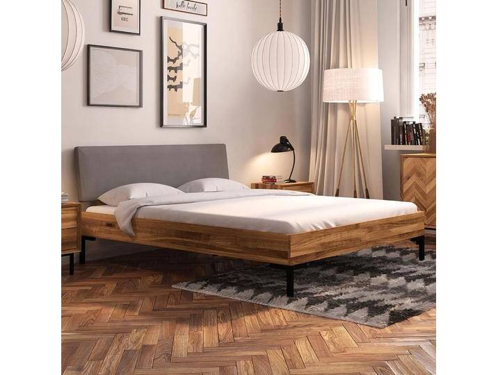 Doppelbett Kumeu 01 Kernbuche massiv geölt - Liegefläche: 160 x 200 cm (B x L) von easyMÖBEL