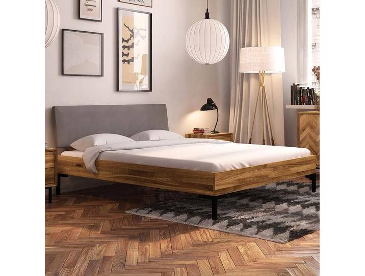 Doppelbett Kumeu 01 Wildeiche massiv geölt - Liegefläche: 180 x 200 cm (B x L) von easyMÖBEL