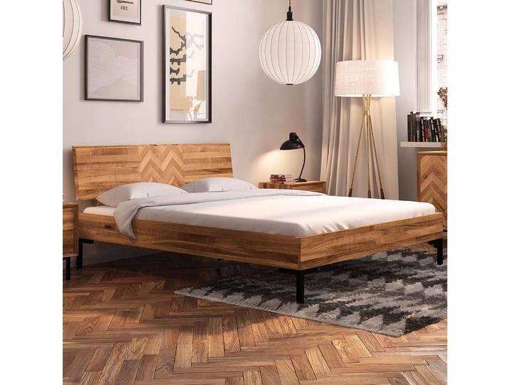 Doppelbett Kumeu 02 Kernbuche massiv geölt - Liegefläche: 160 x 200 cm (B x L) von easyMÖBEL