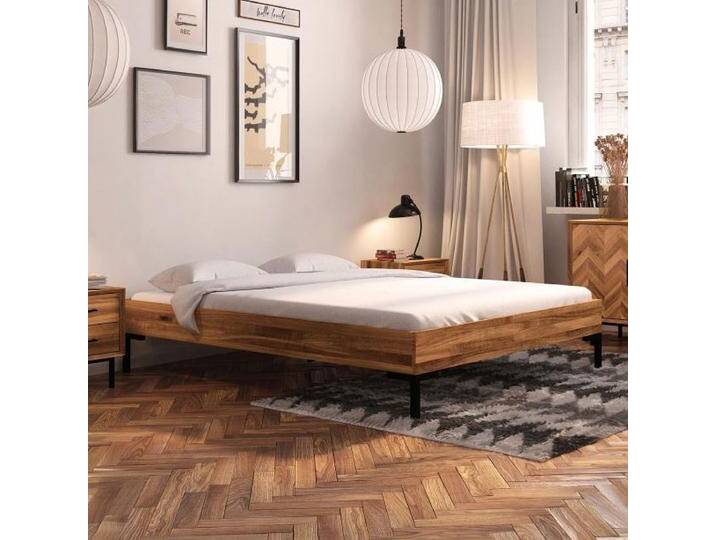 Doppelbett Kumeu 03 Kernbuche massiv geölt - Liegefläche: 180 x 200 cm (B x L) von easyMÖBEL