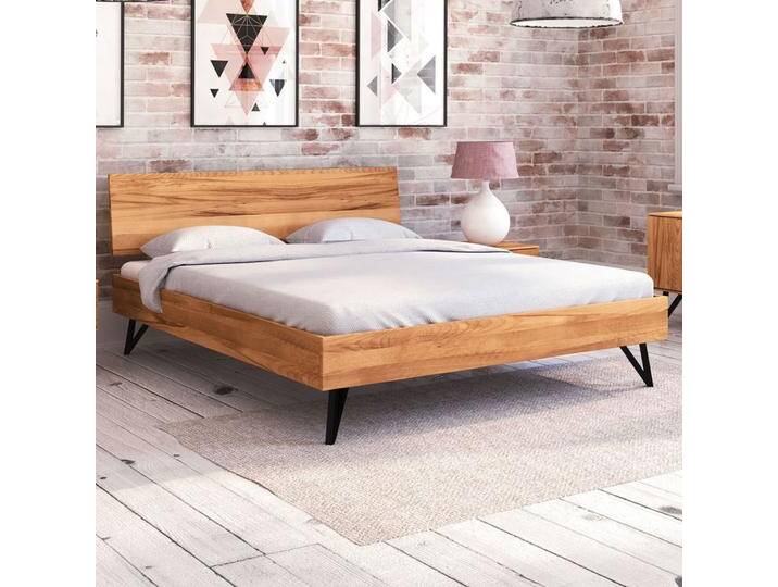 Doppelbett Masterton 02 Kernbuche massiv geölt - Liegefläche: 180 x 200 cm (B x L) von easyMÖBEL