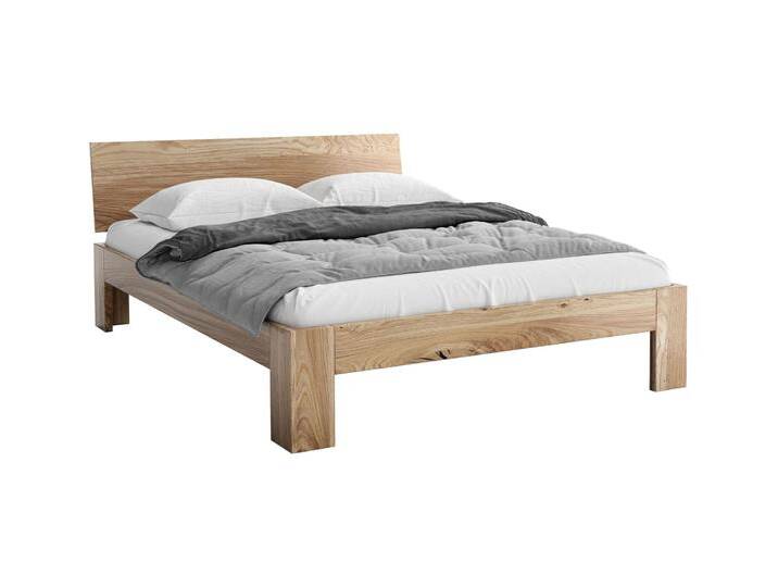 Doppelbett Prats 04 Eiche massiv geölt - Liegefläche: 180 x 200 cm (B x L) von easyMÖBEL