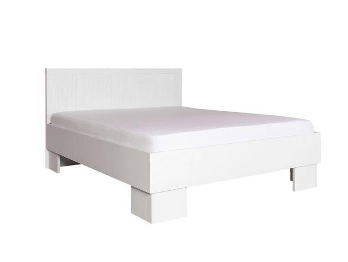 Doppelbett Segnas 17, Farbe: Kiefer Weiß - 160 x 200 (B x L) von easyMÖBEL