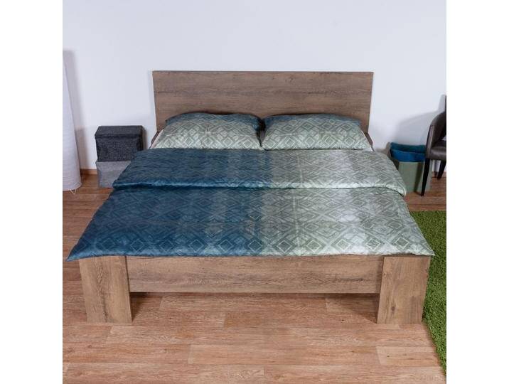 Doppelbett Selun 20, Farbe: Eiche Dunkelbraun - 180 x 200 cm (B x L) von easyMÖBEL