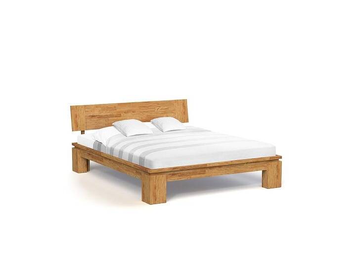 Doppelbett Tasman 01 Wildeiche massiv geölt - Liegefläche: 180 x 200 cm (B x L) von easyMÖBEL