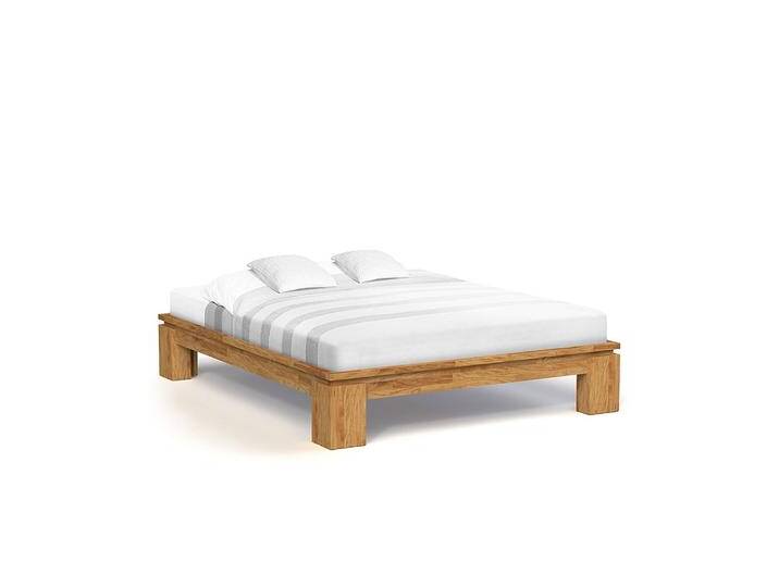 Doppelbett Tasman 03 Wildeiche massiv geölt - Liegefläche: 200 x 200 cm (B x L) von easyMÖBEL