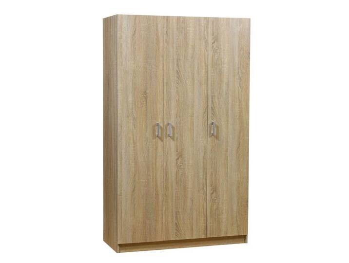 Drehtürenschrank / Kleiderschrank Plata 08, Farbe: Eiche Sonoma - 201 x 120 x 53 cm (H x B x T) von easyMÖBEL