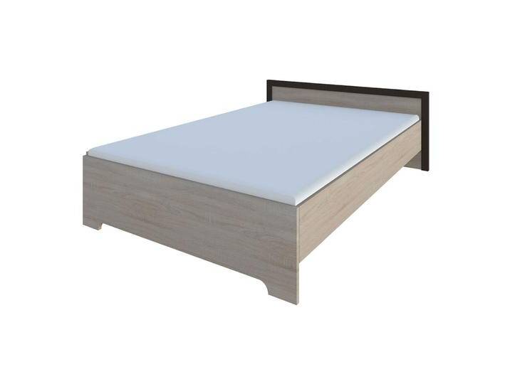 Einzelbett / Gästebett Aitape 10 Sonoma Eiche dunkel & hell Liegefläche 120x200 cm modernes Design stabile Verarbeitung von easyMÖBEL