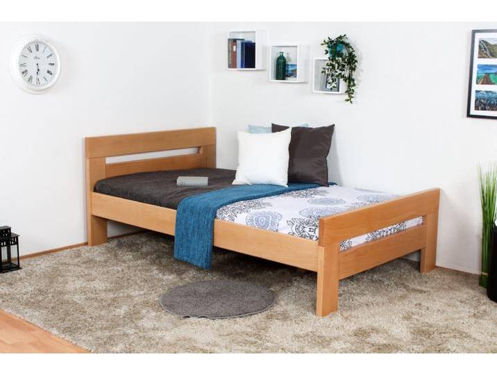 Einzelbett / Gästebett Easy Premium Line K6, 120 x 200 cm Buche Vollholz massiv Natur Einzelbett / Gästebett Easy Premium Line K6, 120 x 200 cm Buche Vollholz massiv Natur von easyMÖBEL