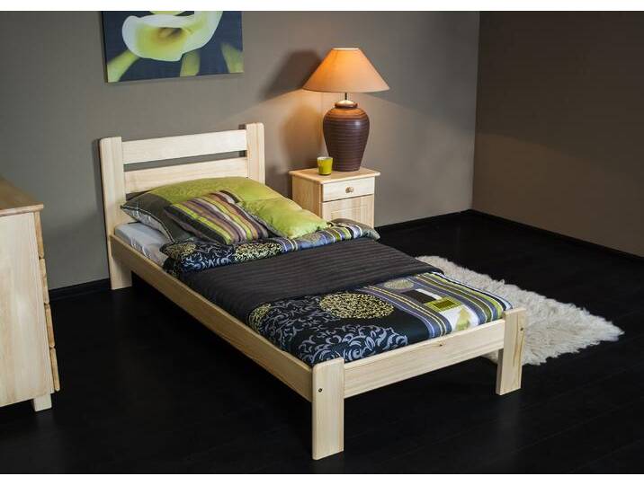 Einzelbett / Gästebett Kiefer Vollholz massiv natur A27, inkl. Lattenrost - Abmessung 120 x 200 cm Einzelbett / Gästebett Kiefer Vollholz massiv natur A27, inkl. Lattenrost - Abmessung 120 x 200 cm von easyMÖBEL