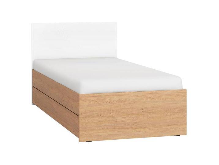 Einzelbett Arbolita 26 Eiche / Weiß 90 x 200 cm Liegefläche Modernes Design Flexibel kombinierbar von easyMÖBEL