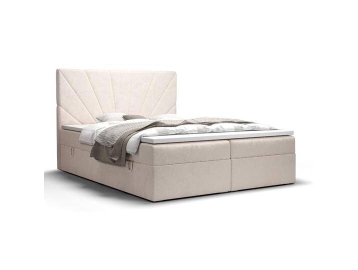 Elegantes Boxspringbett mit Stauraum Pirin 26, Farbe: Beige - Liegefläche: 180 x 200 cm (B x L) von easyMÖBEL