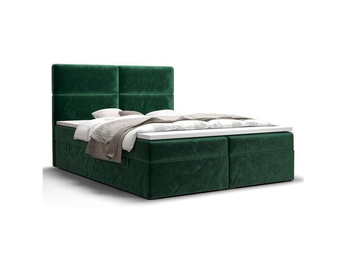 Elegantes Doppelbett mit Stauraum Pirin 38, Farbe: Grün - Liegefläche: 160 x 200 cm (B x L) von easyMÖBEL