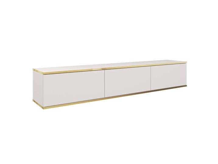 Elegantes TV-Möbel mit drei Kippfächer Horsham 16, Farbe: Weiß - Abmessungen: 30 x 175 x 32 cm (H x B x T) von easyMÖBEL