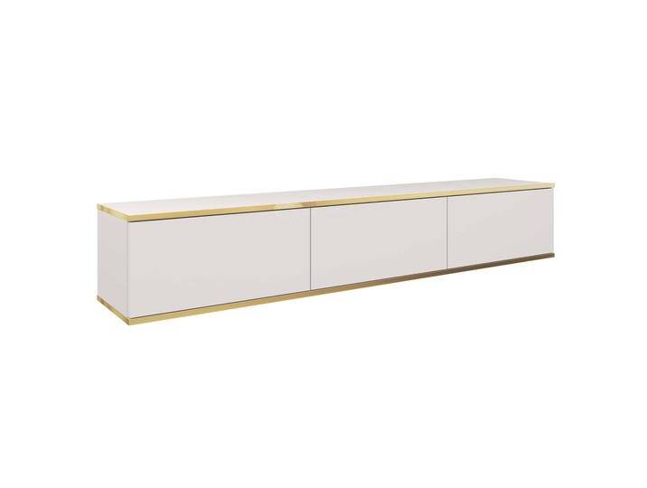 Elegantes TV-Möbel mit drei Kippfächer Horsham 16, Farbe: Weiß - Abmessungen: 30 x 175 x 32 cm (H x B x T) von easyMÖBEL