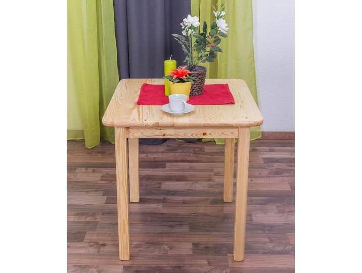 Esstisch Holz massiv 002 (eckig) - Abmessung 75 x 70 x 70 cm (H x B x T) von easyMÖBEL