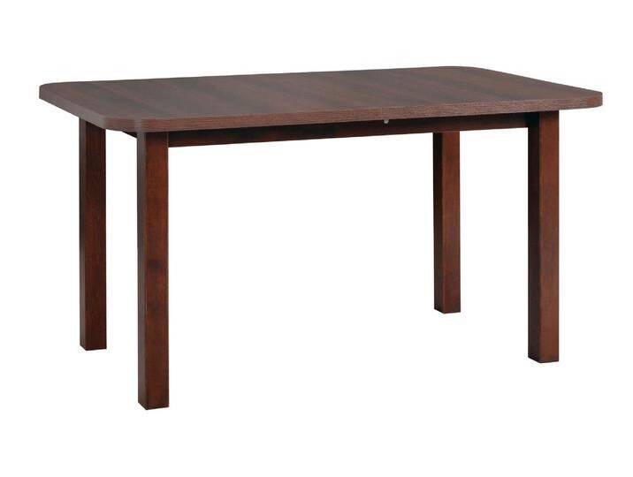 Esstisch ROTE in Walnuss, Abmessung 80 x 140/220 cm (B x T), Tischplattenhöhe von 32 mm, schöne Maserung, abgerundete Optik, robuste Holzfüße von easyMÖBEL