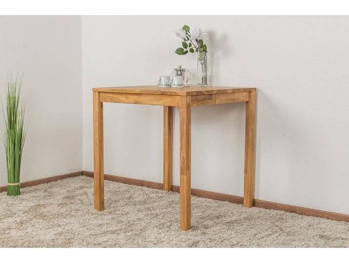Esstisch Wooden Nature 118 Eiche massiv geölt - 70 x 70 cm (B x T) von easyMÖBEL