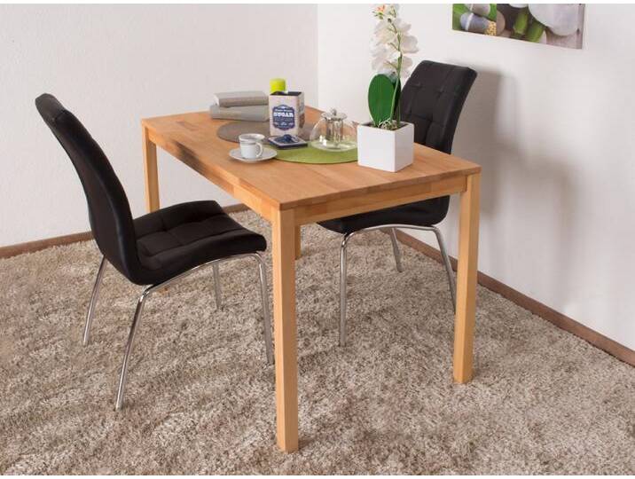 Esstisch Wooden Nature 118 Kernbuche massiv geölt - 110 x 70 cm (B x T) von easyMÖBEL