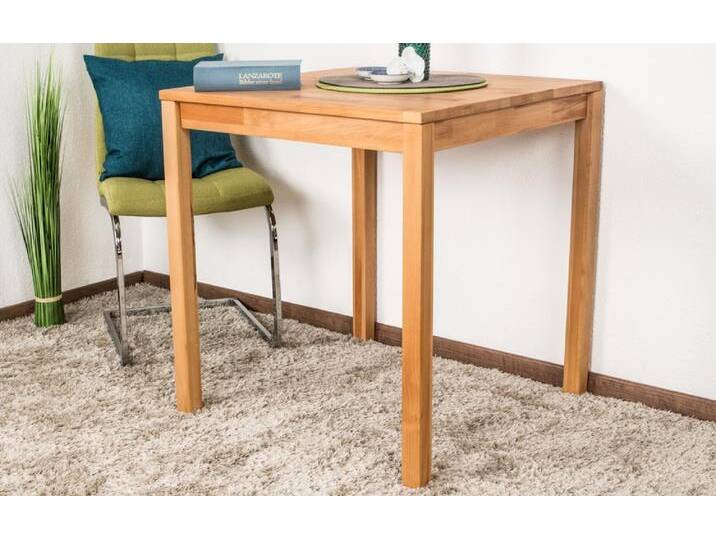 Esstisch Wooden Nature 118 Kernbuche massiv geölt - 70 x 70 cm (B x T) von easyMÖBEL