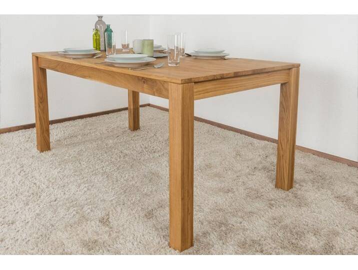 Esstisch Wooden Nature 416 Eiche massiv geölt - 160 x 90 cm (B x T) von easyMÖBEL