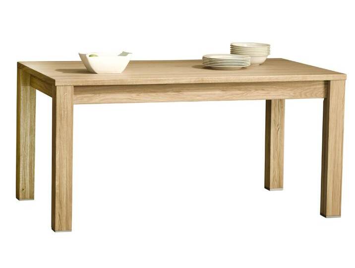 Esstisch ausziehbar Bujari 03 (eckig), Farbe: Natur, Eiche – teilmassiv – 160 – 220 x 90 cm (B x T) von easyMÖBEL