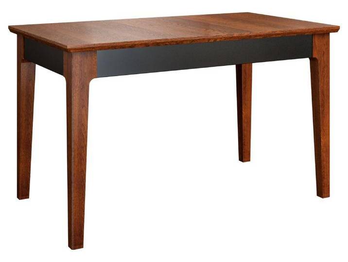 Esstisch ausziehbar Lopar 31, Farbe: Nuss / Schwarz, teilmassiv - Abmessungen: 130 - 220 x 80 cm (B x T) von easyMÖBEL