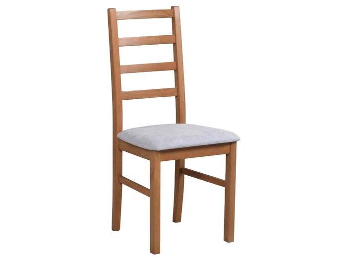 Esszimmerstuhl koknese im klassischen Design, Sitzhöhe von 47 cm, Polster aus T-25 Schaum, Buchenmassivholz in Nuss hell, Stofffarbe: Grau von easyMÖBEL