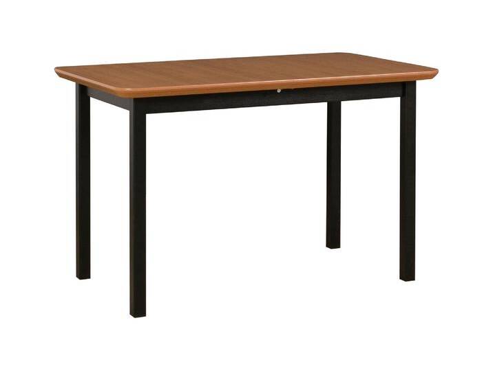 Esszimmertisch LAURIS in Schwarz/Eiche, Abmessung 70 x 120/150 cm (B x T), Tischplattenhöhe von 32 mm, stabile Holzfüße, Tischplatte Furniert, rob von easyMÖBEL