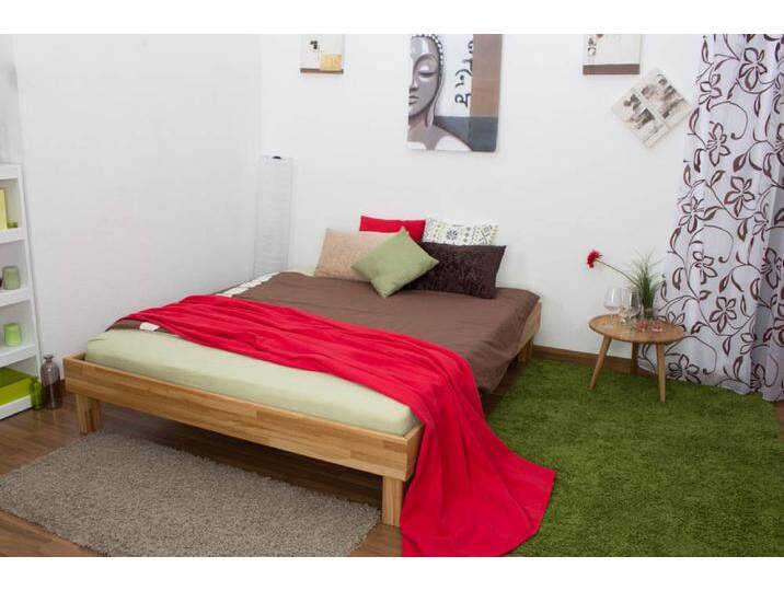 Futonbett / Massivholzbett Wooden Nature 04 Eiche geölt - Liegefläche 160 x 200 cm (B x L) von easyMÖBEL