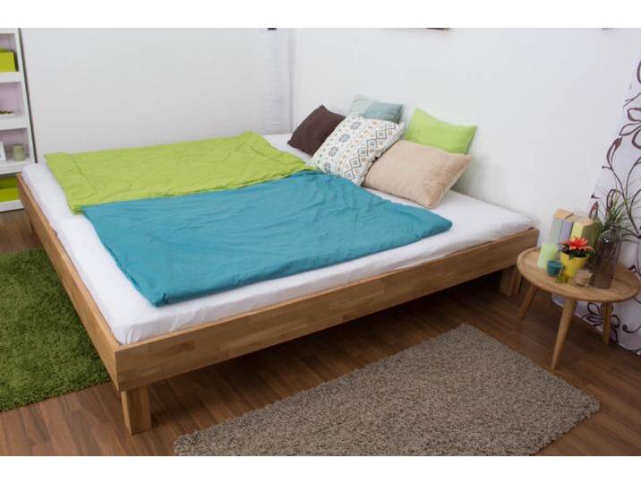 Futonbett / Massivholzbett Wooden Nature 04 Eiche geölt - Liegefläche 200 x 200 cm (B x L) von easyMÖBEL