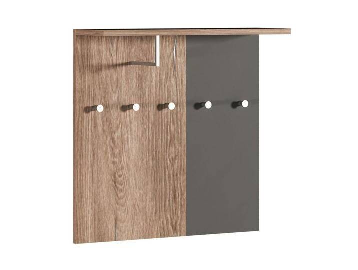 Garderobe Albondon 11 Eiche/Anthrazit Modernes Design 67x67x21 cm 5 Haken & Kleiderstange Stilvoll & platzsparend Garderobe Albondon 11 Eiche/Anthrazit Modernes Design 67x67x21 cm 5 Haken & Kleiderstange Stilvoll & platzsparend von easyMÖBEL