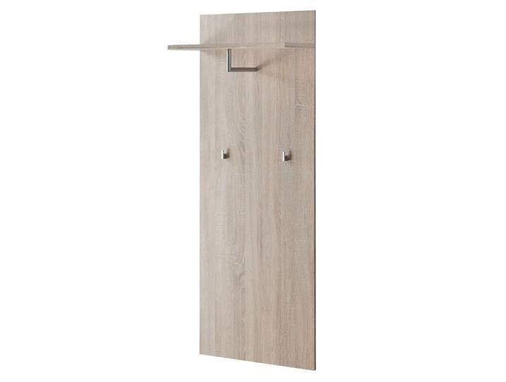Garderobe mit zwei Haken und eine Kleiderstange Bratteli 11, Farbe: Eiche Sonoma - Abmessungen: 157 x 60 x 28 cm (H x B x T), mit Regal von easyMÖBEL