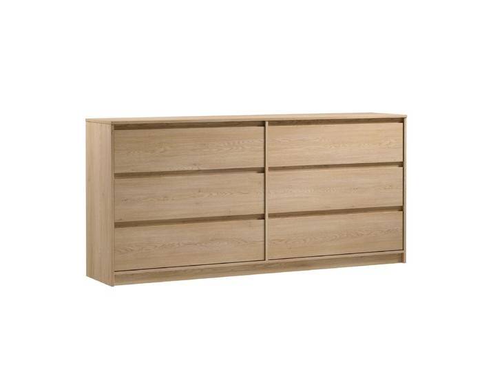 Geräumige Kommode Gracilius 06 mit 6 großen Schubladen, 87 x 181 x 40 cm, Eiche Cremona, ABS Kantenschutz, schlichten Griffleisten, Wohnzimmer, Sch von easyMÖBEL