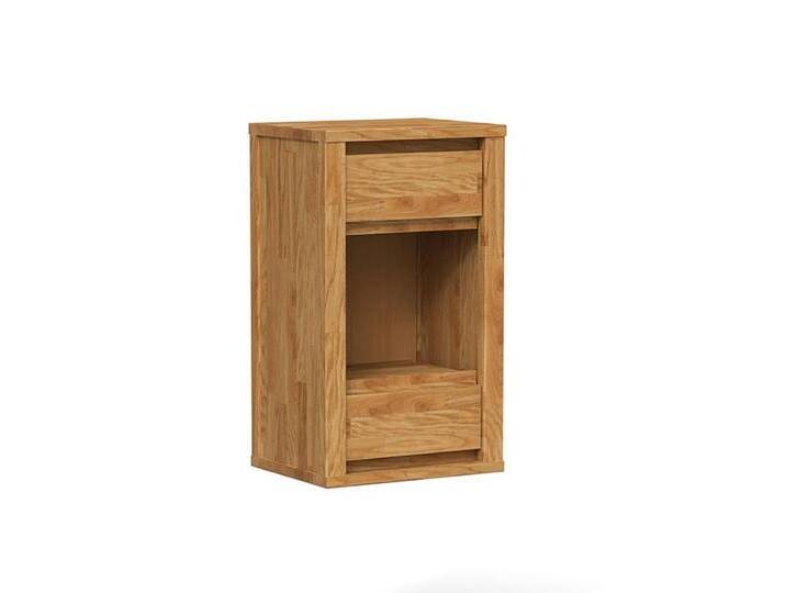 Hängeschrank Tasman 25 Wildeiche massiv geölt - Abmessungen: 76 x 45 x 35 cm (H x B x T) von easyMÖBEL