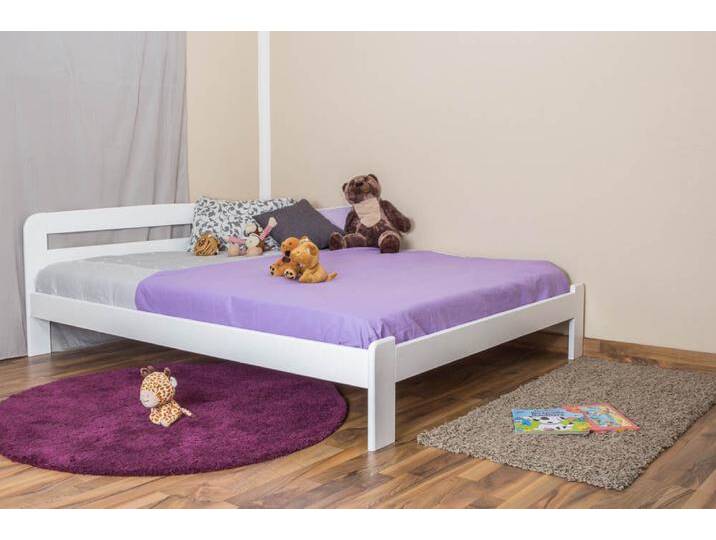 Jugendbett / Futonbett A5 Liegefläche 160 x 200 cm, weiß lackiert, inkl. Lattenrost und Kopfteil, massives Kiefernvollholz, lange Lebensdauer Jugendbett / Futonbett A5 Liegefläche 160 x 200 cm, weiß lackiert, inkl. Lattenrost und Kopfteil, massives Kiefernvollholz, lange Lebensdauer von easyMÖBEL