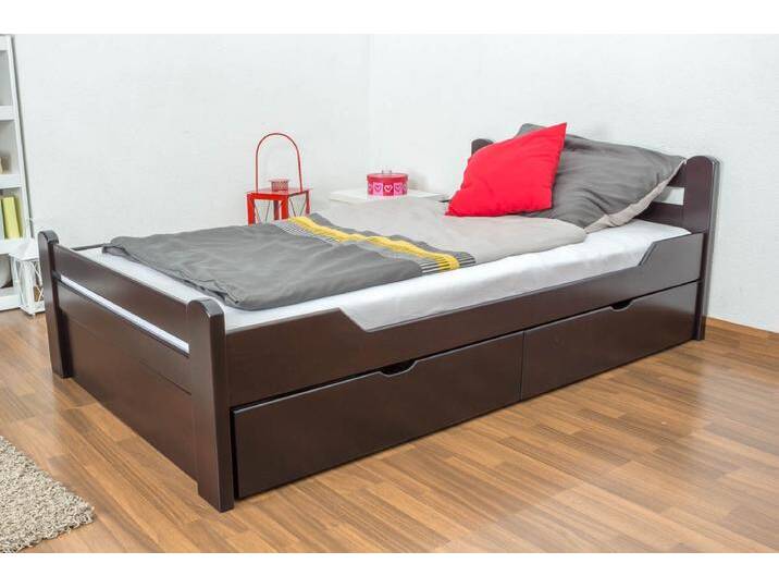 Jugendbett Easy Premium Line K4 inkl. 2 Schubladen und 1 Abdeckblende, 120 x 200 cm Buche Vollholz massiv Schokobraun Jugendbett Easy Premium Line K4 inkl. 2 Schubladen und 1 Abdeckblende, 120 x 200 cm Buche Vollholz massiv Schokobraun von easyMÖBEL