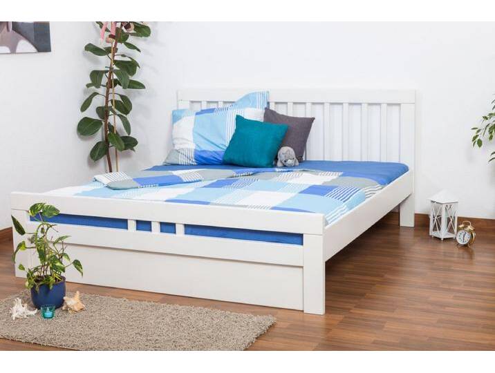Jugendbett Easy Premium Line K8 inkl.1 Abdeckblende, 180 x 200 cm Buche Vollholz massiv weiß lackiert Jugendbett Easy Premium Line K8 inkl.1 Abdeckblende, 180 x 200 cm Buche Vollholz massiv weiß lackiert von easyMÖBEL