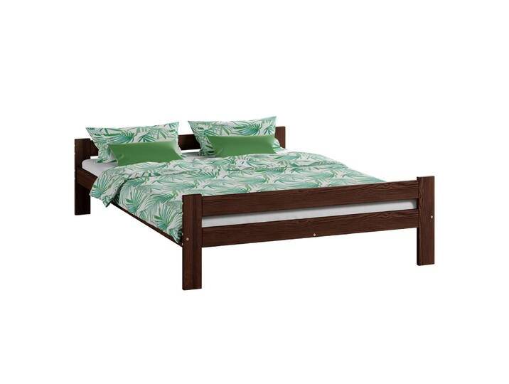 Jugendbett Landhausstil Llorts 15 Massivholz Kiefer Walnuss 140x200 cm Liegefläche Robust & zeitlos Hochwertige Verarbeitung von easyMÖBEL