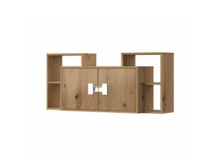 Jugendzimmer - Hängeschrank Garian 12, Farbe: Eiche / Weiß - Abmessungen: 53 x 120 x 32 cm (H x B x T) von easyMÖBEL